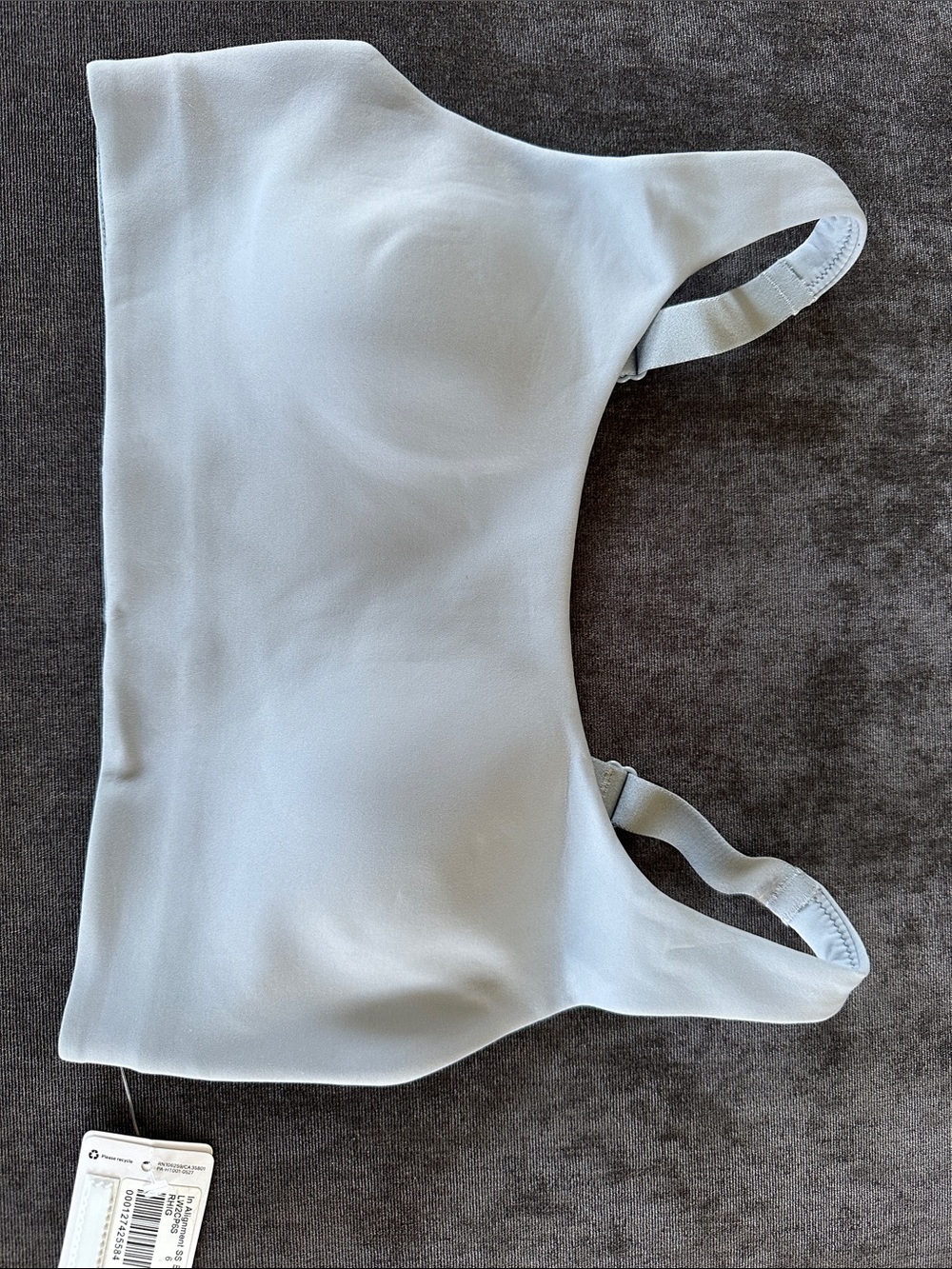 lululemon athletica pale blue seamless sports bra